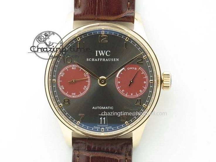 MIROTIME 0809 Portuguese Tourbillon IW5046 SS ZF Best Edition Gray Dial on Black Leather Strap SunProtective 7147